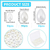 160Pcs 3 Styles Glass Pearl Teardrop Beads HY-NB0001-06A-2