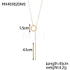 304 Stainless Steel Lariat Necklaces STAS-OY010-09G-2