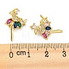 Rack Plating Brass Cubic Zirconia Pendants KK-M258-06G-02-3