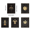 10Pcs 5 Styles Wood Tarot Cards DJEW-CA0001-36-2