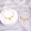 Adjustable Expandable 304 Stainless Steel Bangles BJEW-L704-01G-1