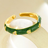 Brass Rhinestone Open Cuff Rings WG9E845-01-1