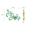 Chinese Style Alloy Enamel Chandelier Components Links X-ENAM-E329-70B-G-5