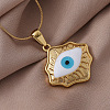 316 Surgical Stainless Steel Enamel Evil Eye Pendant Necklaces for Women AR3641-1