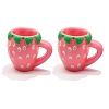 10Pcs Resin Strawberry Water Cup Miniature Ornaments PW-WG36B42-04-1