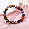 Natural & Synthetic Mixed Gemstone Beaded Stretch Bracelets for Women Men BJEW-F490-01B-4