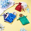 10Pcs Brocade Good Luck Fortune Drawstring Gift Blessing Bags PAAG-TADJ0001-01H-5