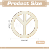 10Pcs Unfinished Blank Wooden Peace Sign Pendants Set for Painting Arts DIY-WH0591-579-2