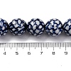 Handmade Blue and White Porcelain Beads Strands PORC-I027-04B-4