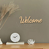 Word Welcome Laser Cut Unfinished Basswood Wall Decoration WOOD-WH0113-101-6