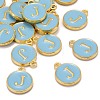 Golden Plated Alloy Enamel Charms X-ENAM-S118-04J-4