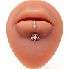 Stainless Steel Rhinestone Lip Rings Piercing Jewelry for Women WG14C26-12-1