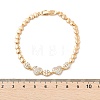 Brass Micro Pave Cubic Zirconia Chain Bracelets KK-R217-38G-5