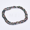 Natural Indian Agate Beaded Multi-use Necklaces/Wrap Bracelets NJEW-K095-A10-2