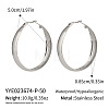 304 Stainless Steel Hoop Earrings UF4062-6-1
