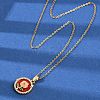 Brass Micro Pave Cubic Zirconia Pendant Neckalces for Women NJEW-C076-01A-G-3