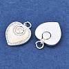 Brass Micro Pave Clear Cubic Zirconia Pendants SH-CBA197E-08S-2