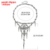 Gothic Style lloy Spike and Cross Bib Necklaces for Women FS-WGA9465-01-4