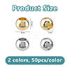 100Pcs 2 Colors Stainless Steel Beads STAS-DC0017-48-2