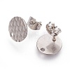 Non-Tarnish 304 Stainless Steel Ear Stud Findings STAS-O119-16A-P-1