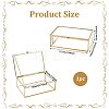 Transparent Glass Jewelry Organizer Display Cases with Metal Frame AJEW-WH0410-465B-2