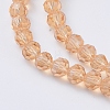 Transparent Glass Bead Strands GLAA-R136-4mm-16-3