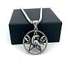 Vintage 304 Stainless Steel Pentagram Eagle Pendant Men's Necklaces OB8417-5