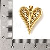 Rack Plating Brass Micro Pave Clear Cubic Zirconia Perdants KK-C067-03G-3