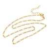 Brass Figaro Chain Necklaces for Women NJEW-B157-02G-4