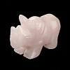 Natural Rose Quartz Carved Healing Rhinoceros Figurines DJEW-M008-02I-3