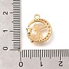 Brass Micro Pave Cubic Zirconia Pendants KK-B127-06G-3