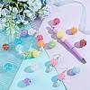 20Pcs 10 Colors AB Color Plated Acrylic Rhinestone Beads OACR-PH0004-01-3