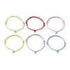 6Pcs 6 Colors Adjustable Waxed Polyester Cord Bracelet Making AJEW-JB01318-02-1