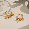 304 Stainless Steel Hoop Dangle Earrings for Women RN4149-1-4