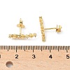 925 Sterling Silver Clear Cubic Zirconia Stud Earrings EJEW-Q032-01G-G-5