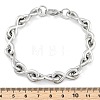 304 Stainless Steel Infinity Link Chain Bracelets for Women Men BJEW-F488-53C-P-5