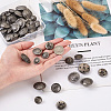 80 Pcs 8 Styles Brass Shank Buttons BUTT-TA0001-10-5