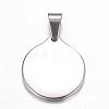 Tarnish Resistant 304 Stainless Steel Pendants STAS-P048-04-3