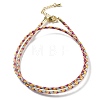 Polyester Cord Braided Bracelet Makings MAK-L043-03G-24-1