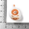 Opaque Resin Pendants RESI-F077-02P-3