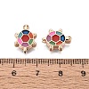Rack Plating Alloy Enamel Beads ENAM-N071-01G-02-3
