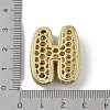 Rack Plating Brass Micro Pave Clear Cubic Zirconia Pendants ZIRC-U002-G-H-3