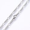 304 Stainless Steel Figaro Chain Necklaces NJEW-F227-03-01-2