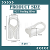 8Pcs Column Sterling Silver Cord Ends STER-BC0004-48A-2