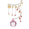 Glass Teardrop Hanging Suncatchers HJEW-TA00413-03-4