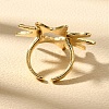 Brass Cuff Rings for Women RJEW-Q008-10G-5