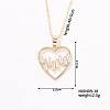 Heart Brass Micro Pave Cubic Zirconia Pendant Necklace for Couple CS3079-1