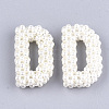 Handmade ABS Plastic Imitation Pearl Woven Beads FIND-T039-18-D-2