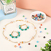  100Pcs 10 Colors Transparent Glass Beads Strands GLAA-TA0001-40-15