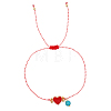Fashion Adjustable Enamel Heart Link Bracelets SE4630-1